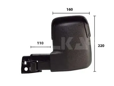 ALKAR 9265961 Зеркало заднего вида Ford Transit -94 мех.выпукл.лев.
