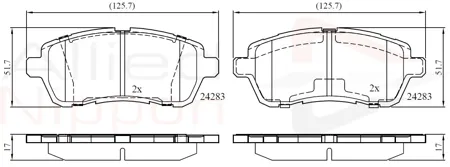 ALLIED NIPPON ADB01618 Колодки торм.передние Mazda 2 1.31.4MZR-CD 07>