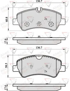 ALLIED NIPPON ADB02143 Колодки торм.задние Ford