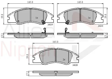 ALLIED NIPPON ADB31321 Колодки торм. Kia Cerato Hatchback (LD) 04