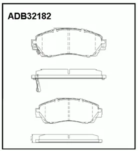 ALLIED NIPPON ADB32182 Колодки торм.передние Changan CS75 Plus