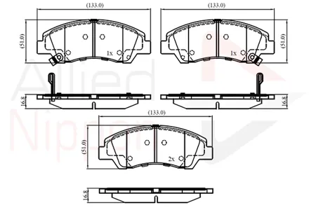 ALLIED NIPPON ADB32230 Колодки торм.передние