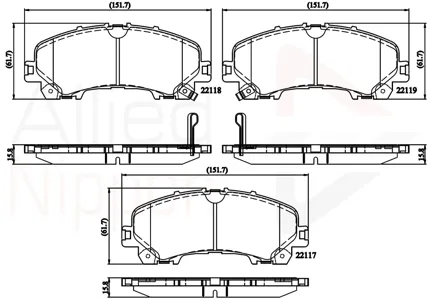 ALLIED NIPPON ADB32337 Колодки торм. 