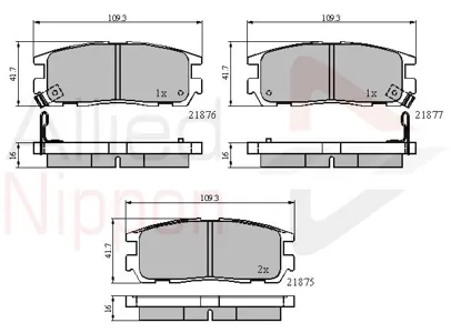 ALLIED NIPPON ADB3461 Колодки торм. Opel ISUZU Frontera A (U92) 9298