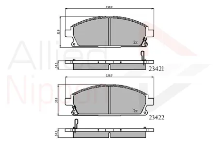 ALLIED NIPPON ADB3591 Колодки торм. Honda Infiniti ISUZU Nissan Q45 I 4.1