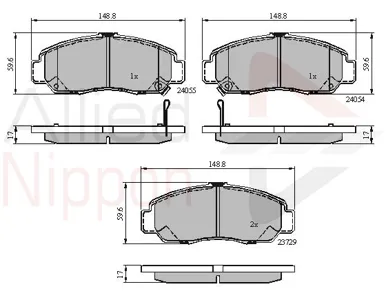 ALLIED NIPPON ADB3949 Колодки торм. Honda Acura Civic IX Saloon (FB,FG)