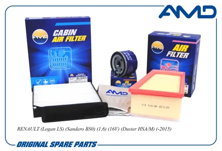 AMD AMDSETF126 к-кт фильтровмасл.7700274177+возд.8200431051+салон.8201153808 Renault Clio 1.4-2.0 97>