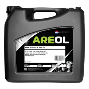 AREOL 5W30AR044 Масло моторное синт. Max Protect F 5W30 20л ACEA A5B5, API SLCF, Ford WSS-M2C913-D