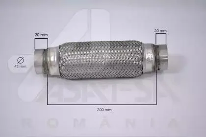 ASAM 60093 Труба гофрированная с внутренним плетением 45X203
