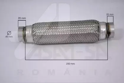 ASAM 60094 ГИБКИЙ ШЛАНГ ВЫТЯЖНОЙ 45* 250 MM