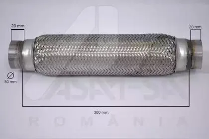 ASAM 60099 Труба гофрированная с внутренним плетением 51X280
