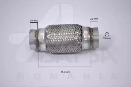 ASAM 60100 Труба гофрированная с внутренним плетением 54.5X152
