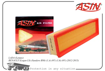 ASIN ASINFA2634 Воздушный фильтр Renault Logan (12-), Lada Largus (12-)