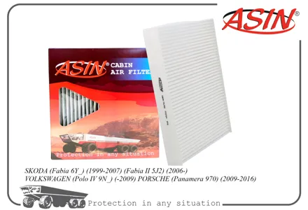 ASIN ASINFC2724 Фильтр салона Audi A2 (00-05), Skoda Rapid (11-), VW Polo IV (01-), V Sedan (10-), Mercedes