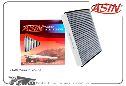 ASIN ASINFC2754C Фильтр салона 202x260x36 Ford : C-Max (07-10), Focus C-Max (03-07), Galaxy II (06~), Kuga (08~), Mondeo IV (07~), C-Max (06~)