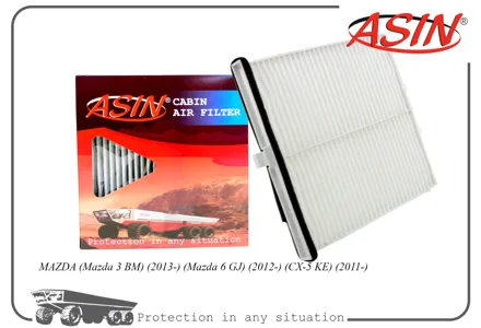 ASIN ASINFC2756 Фильтр салона Mazda 3 (13-), CX-5 (11-), 6 (12-), Toyota Hilux (N20) (04-), Hongqi H5 (21-), HS5 (19-)