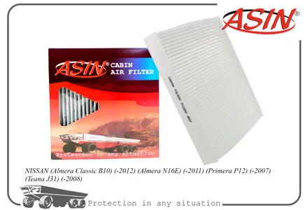 ASIN ASINFC283 Фильтр салона Nissan Almera Classic (N16), Almera II (N16),Tino, Almera Tino (V10), Primera III (P1