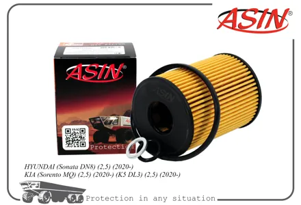 ASIN ASINFL2261 Фильтр масляный Hyundai Sonata DN8 2.5 20>, Kia Sorento K5 2.5 20