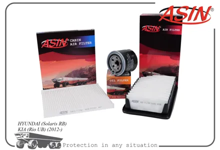 ASIN ASINSETF233 Комплект фильтров (масл.2630035503 + возд.281131R100 + салон.971334L000)