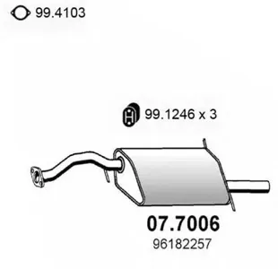 ASSO 077006 Глушитель Chevrolet Lanos (седан) 1.4-1.6 97-