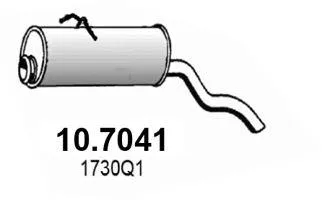 ASSO 107041 Глушитель Peugeot Partner (03-) 1.1i1.4i1.6i