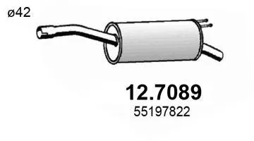 ASSO 127089 Задн. часть глушителя