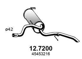 ASSO 127200 Глушитель, задняя часть