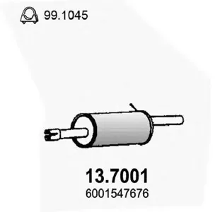 ASSO 137001 Глушитель Renault Logan 1.41.6