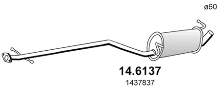 ASSO 146137 Средний глушитель выхлопных газов