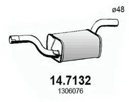 ASSO 147132 Глушитель Ford Focus II (05-) 1.4i1.6i