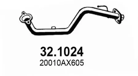 ASSO 321024 Глушитель, передняя часть