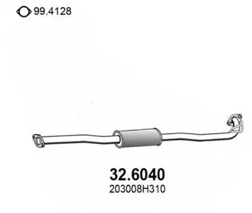 ASSO 326040 Глушитель средняя часть