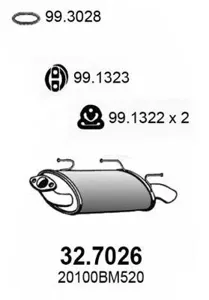 ASSO 327026 Глушитель Nissan Almera (седан) 1,5-1,8