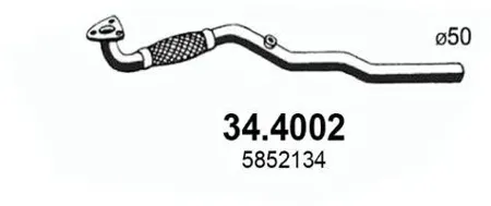 ASSO 344002 Глушитель средняя часть