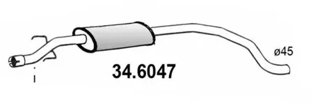 ASSO 346047 Глушитель средняя часть