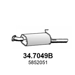 ASSO 347049B Глушитель задняя часть