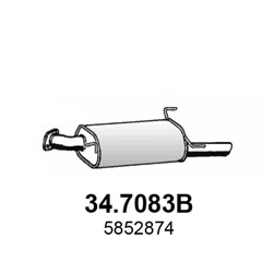 ASSO 347083B Глушитель задняя часть