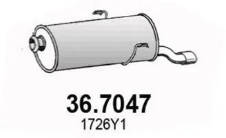 ASSO 367047 Глушитель Peugeot 206 (98-) Hatchback