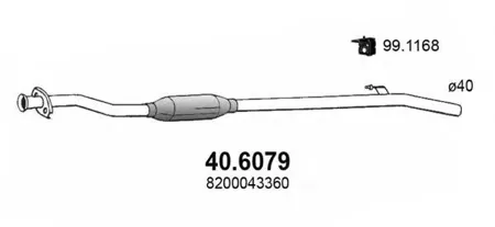 ASSO 406079 Средняя часть глушителя