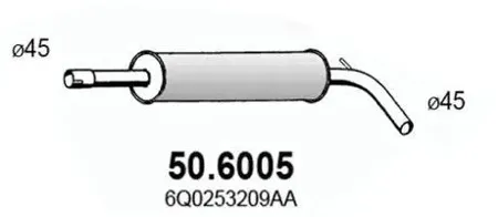 ASSO 506005 Передний глушитель