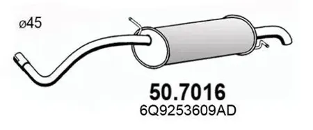 ASSO 507016 Глушитель задняя часть