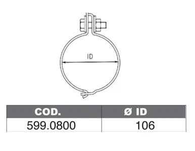 ASSO 5990800 Хомут d 106  