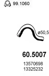 ASSO 605007 Труба системы выхлопной