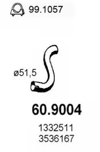 ASSO 609004 Труба выхлопного газа