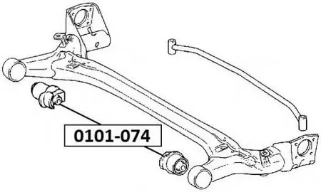 ASVA 0101074 Сайлентблок задней балки Toyota allex nze121 2001-2006