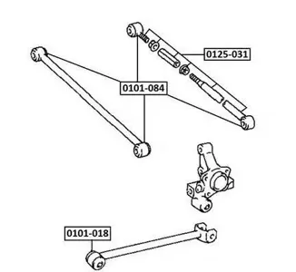 ASVA 0101084 Сайлентблок заднего рычага