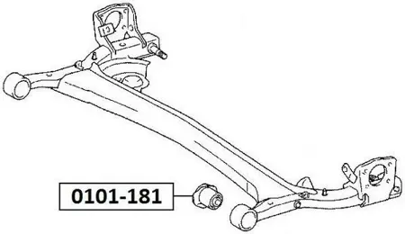 ASVA 0101181 Сайлентблок задней балки Toyota YARISECHO 99-05