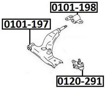 ASVA 0101197 Сайлентблок переднего рычага задний