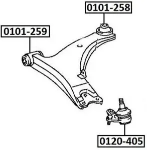 ASVA 0101258 Рычаг подвески