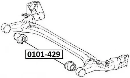 ASVA 0101429 Сайлентблок Балка задн. моста Toyota Prius 1.5 03-09 Allion 1.5-2.0 01-05 Vista 1.8-2.0 98-03